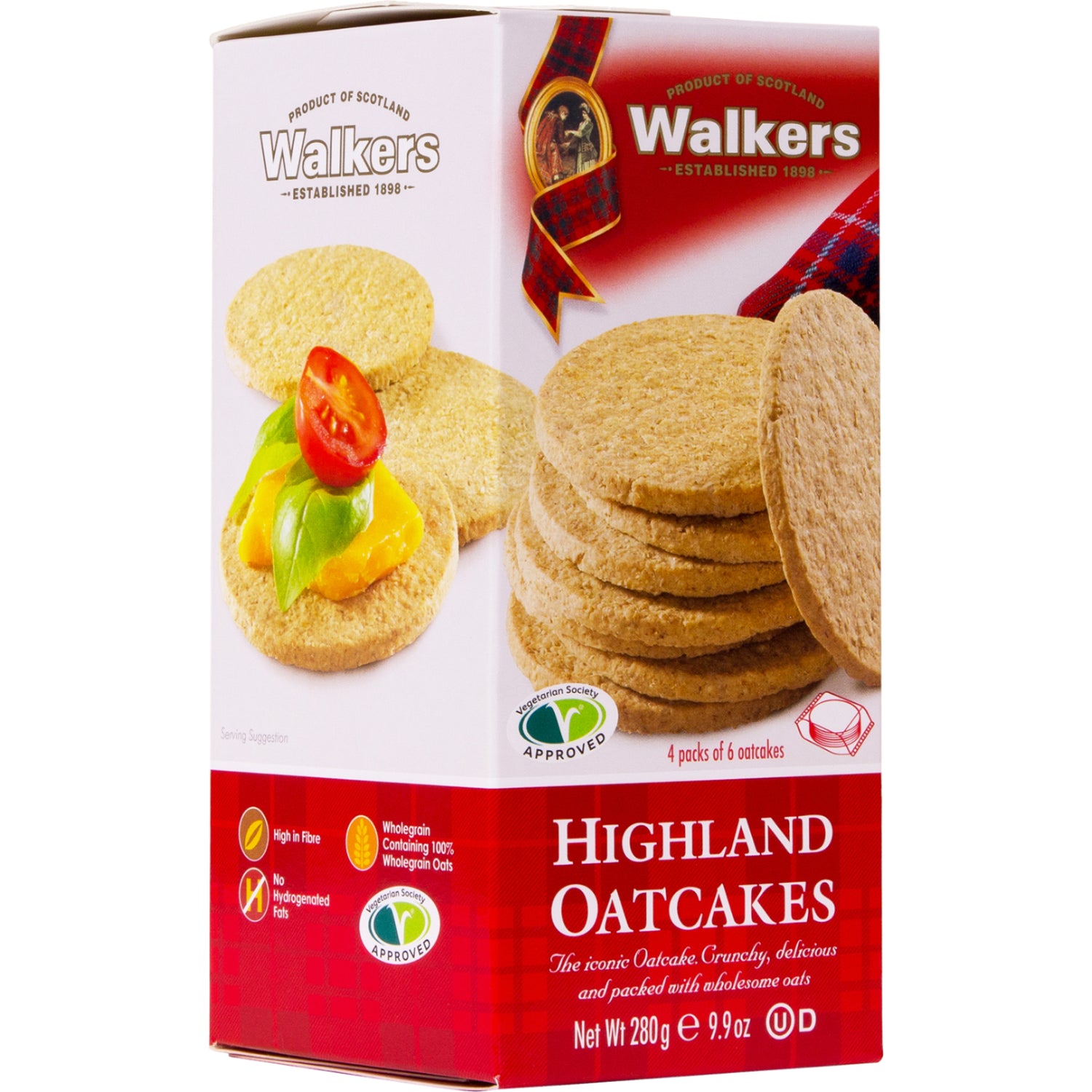 Walkers Highland High Fibre Crunchy Oatcakes Wholegrain Crackers 280g