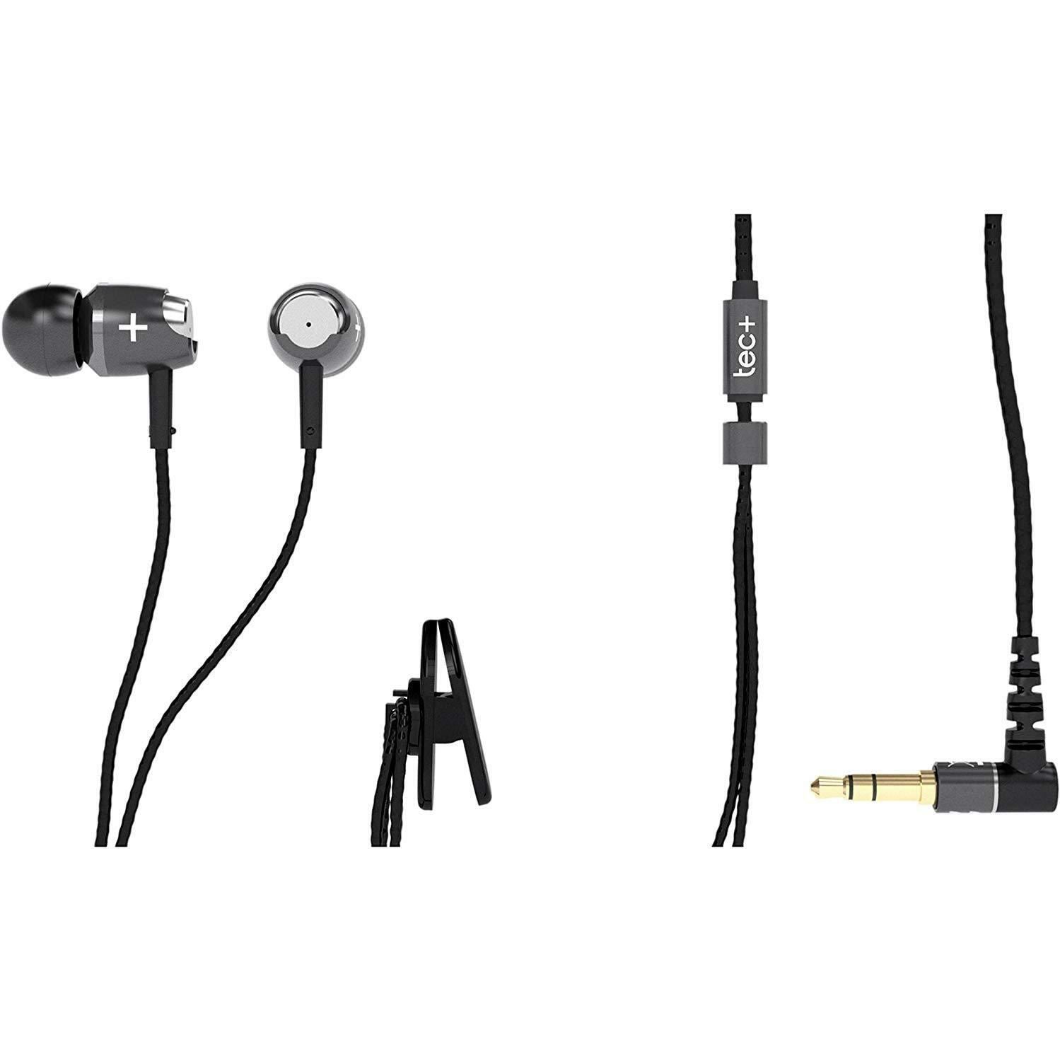TecPlus Novello Aluminium Aux In-Ear Headphone - Silver