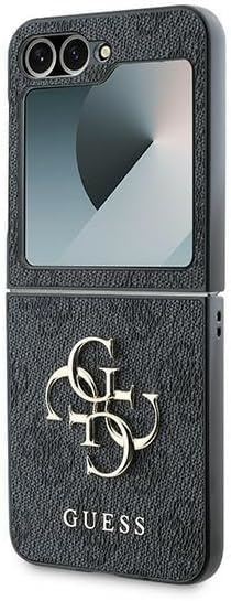 Guess PU Big 4G Metal Logo Case for Samsung Galaxy Z Flip 6 Black - GUHCZF64GMGGR