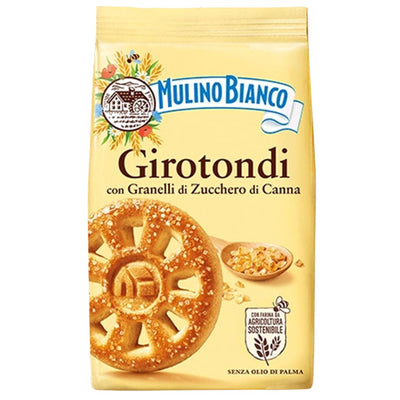 Mulino Bianco Girotondi Biscuits with Cane Sugar Crystals - 350g