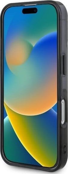 BMW Motosport IML Vertical Stripe Case for iPhone 16 6.1" Grey - BMHCP16S23HTFEG