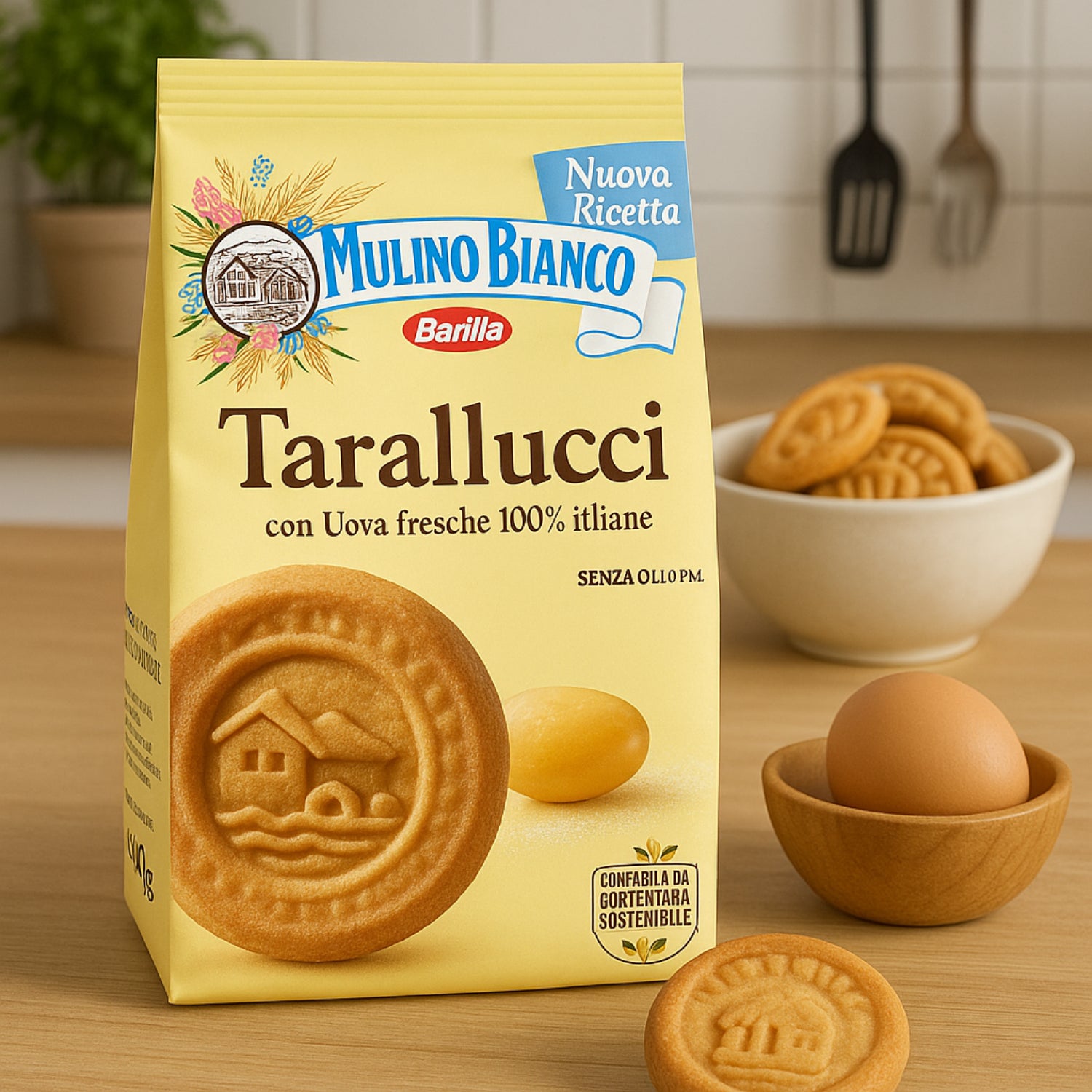 Mulino Bianco Tarallucci Shortbread Biscuits with Eggs Biscotti Cookies 350g