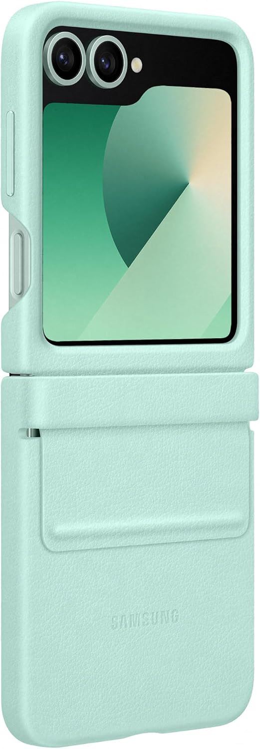 Samsung Galaxy Z Flip 6 Faux Leather/Kindsuit Case Mint - EF-VF741PMEGWW