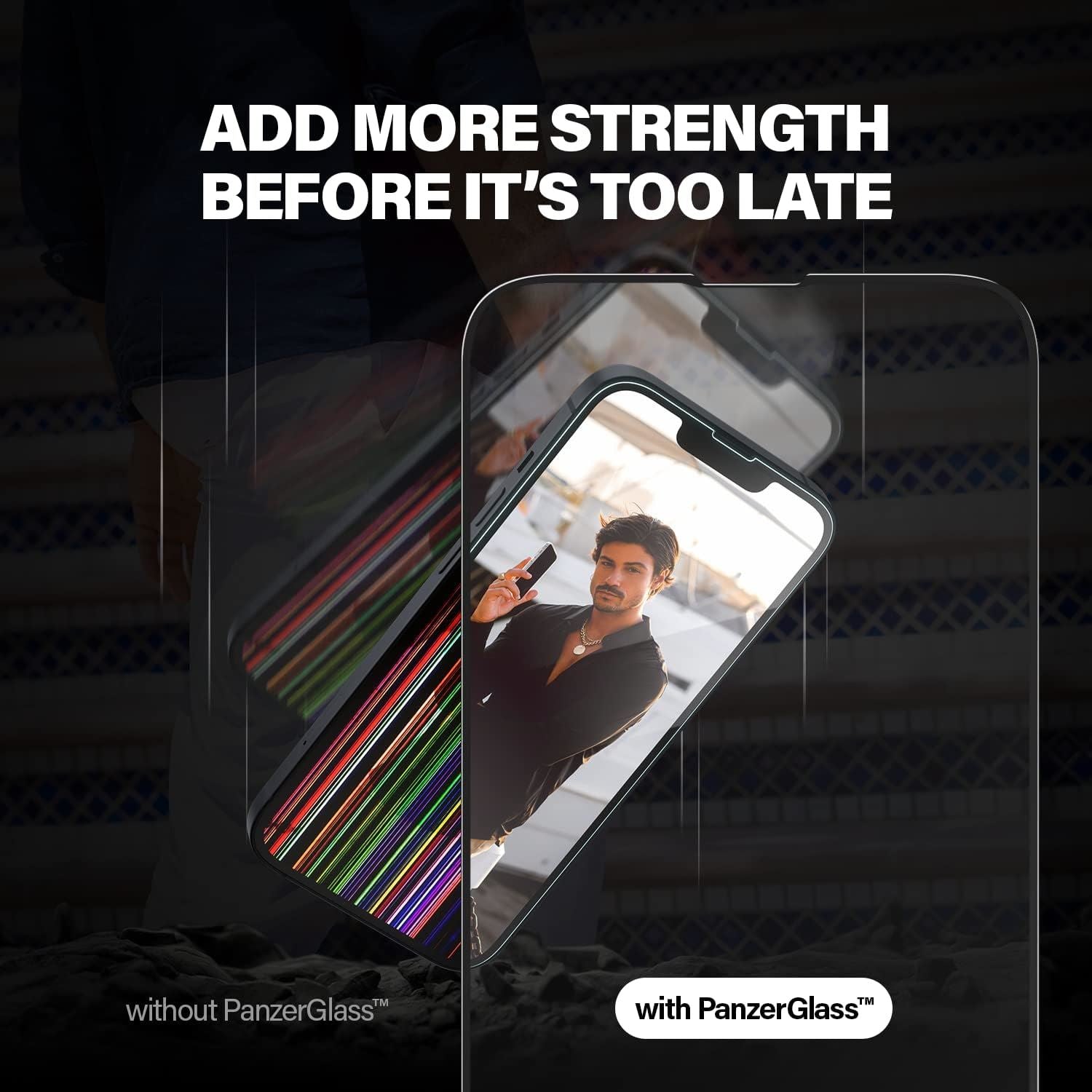 Panzer Glass Ultra Wide Fit Most Powerful Screen Protection for iphone 13 Pro Max/14 Pro Max 6.7" - 2785