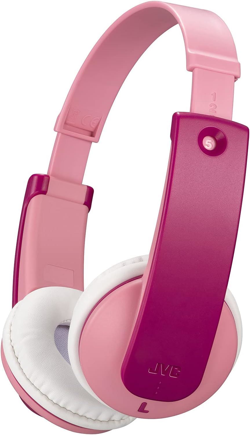 JVC Tinyphones Stereo Kids Wirelss Bluetooth Headphones Pink - HA-KD10W-P-E