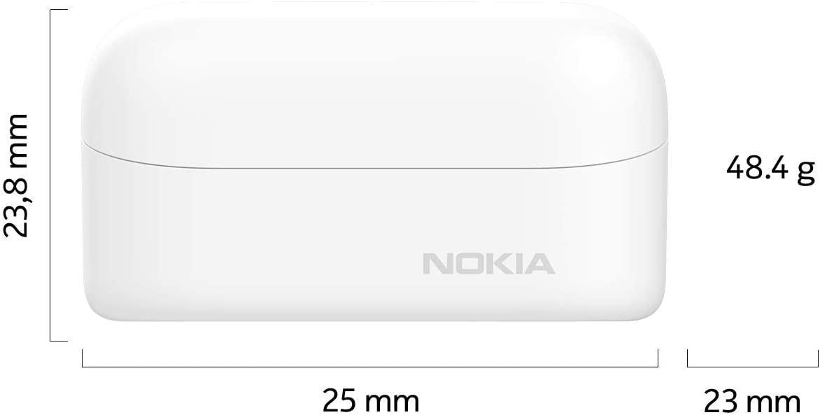 Official Nokia Power Earbuds Lite Wireless Headphones Snow - BH-405