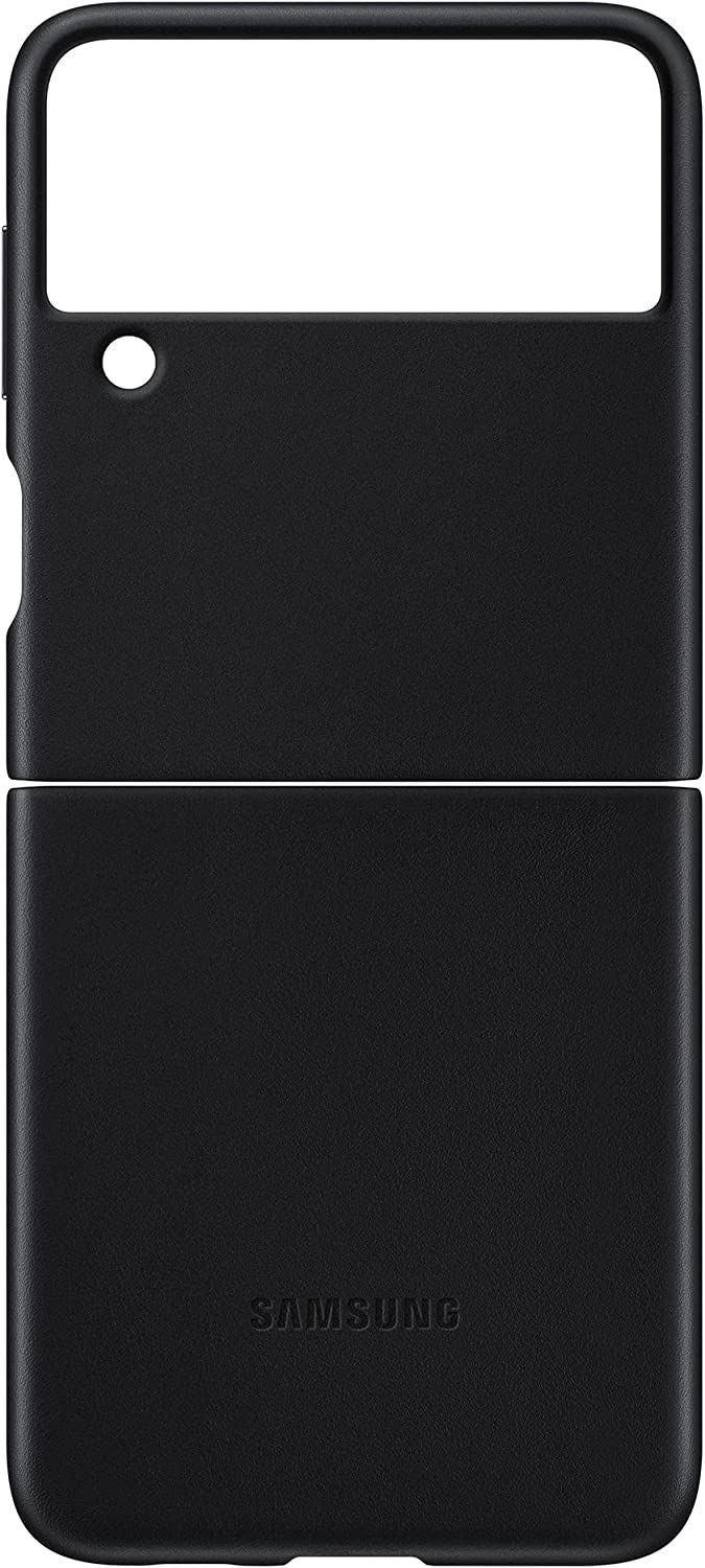 Official Samsung Galaxy Z Flip 3 Leather Cover Black - EF-VF711LBEGWW