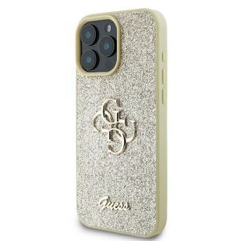 Guess Fixed Glitter Big 4G Logo Case for iPhone 16 Pro 6.3" Gold