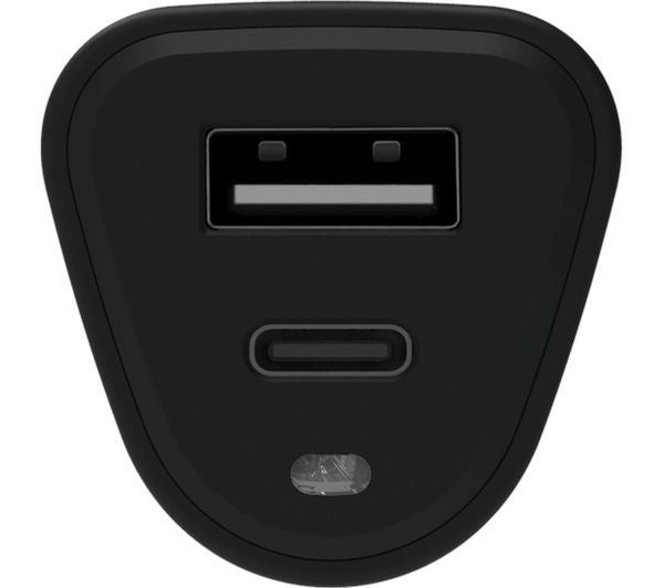 Griffin 30W Power Jolt Dual USB A & USB C PD Car Charger Black - GP-151-BLK