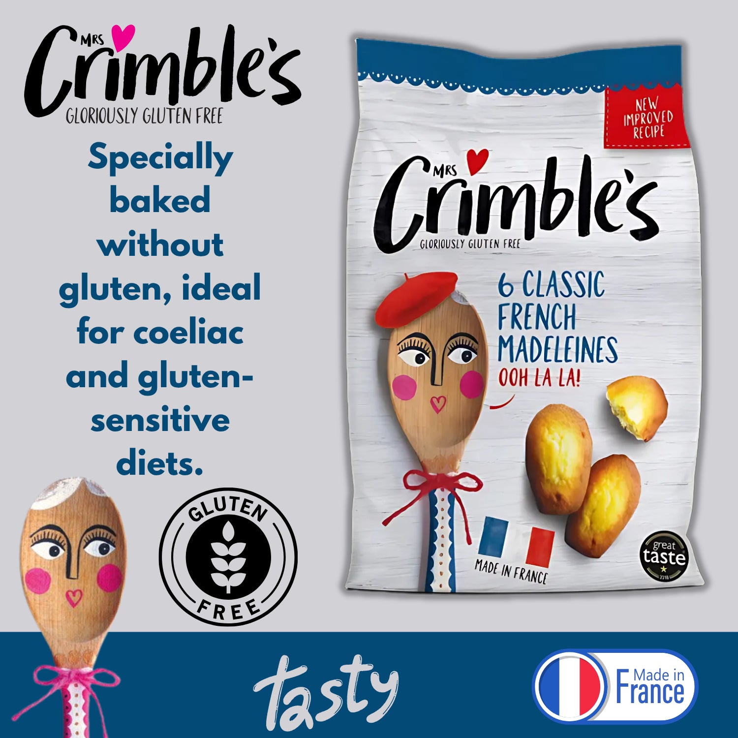 Mrs Crimbles Authentically Classic French Madeleines Gluten Free - 180g