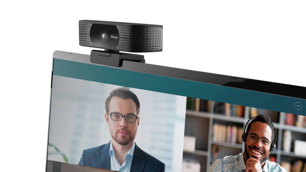 Official Trust TW-350 4K Webcam with Tripod Stand Black - 24422