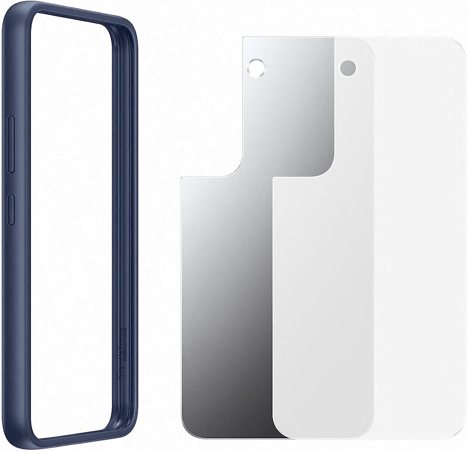 Official Samsung Galaxy S22 Frame Cover Navy - EF-MS901CNEGWW