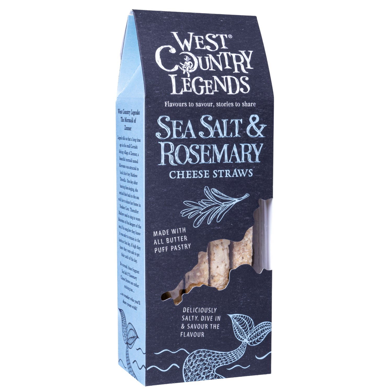 West Country Legends Sea Salt & Rosemary Flavour Cheese Straws - 100g