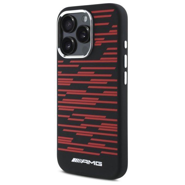 Mercedes Benz AMG Silicone Graphics Case with MagSafe for iPhone 16 Pro Max 6.9" Black - AMHMP16X24SSRRK