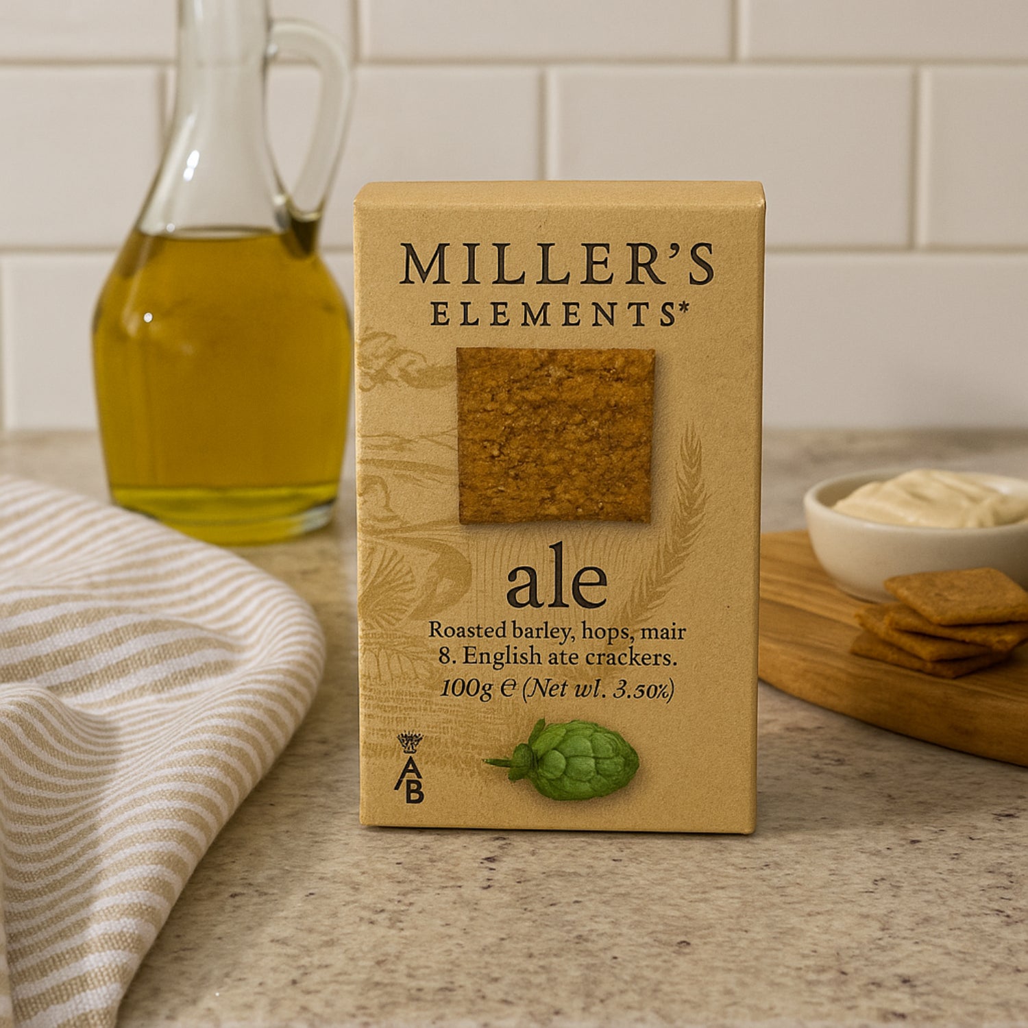 Millers Elements Crackers Ale Flavour Roasted Barley, Malt, Hops - 100g