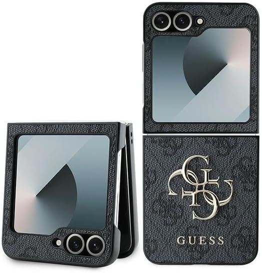 Guess PU Big 4G Metal Logo Case for Samsung Galaxy Z Flip 6 Black - GUHCZF64GMGGR