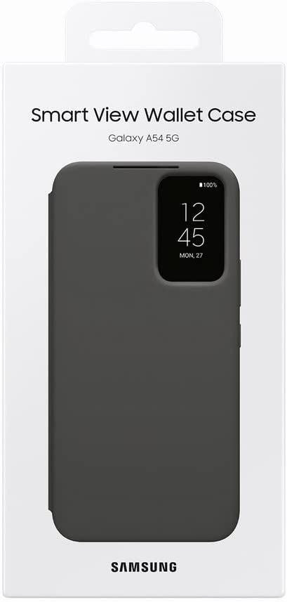 Official Samsung Galaxy A54 5G Smart View Wallet Case Black - EF-ZA546CBEGWW