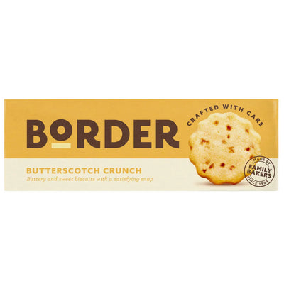 Border Butterscotch Flavour Crunch Biscuits Sweet Buttery Snap - 135g