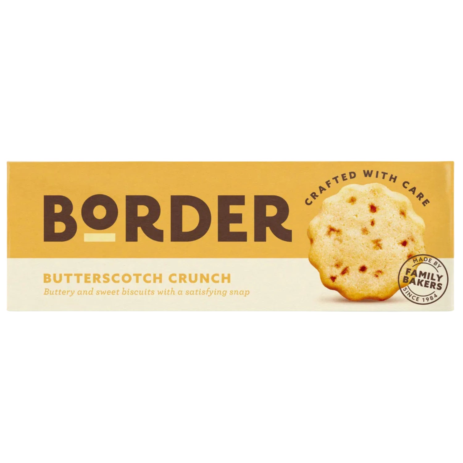 Border Butterscotch Flavour Crunch Biscuits Sweet Buttery Snap - 135g