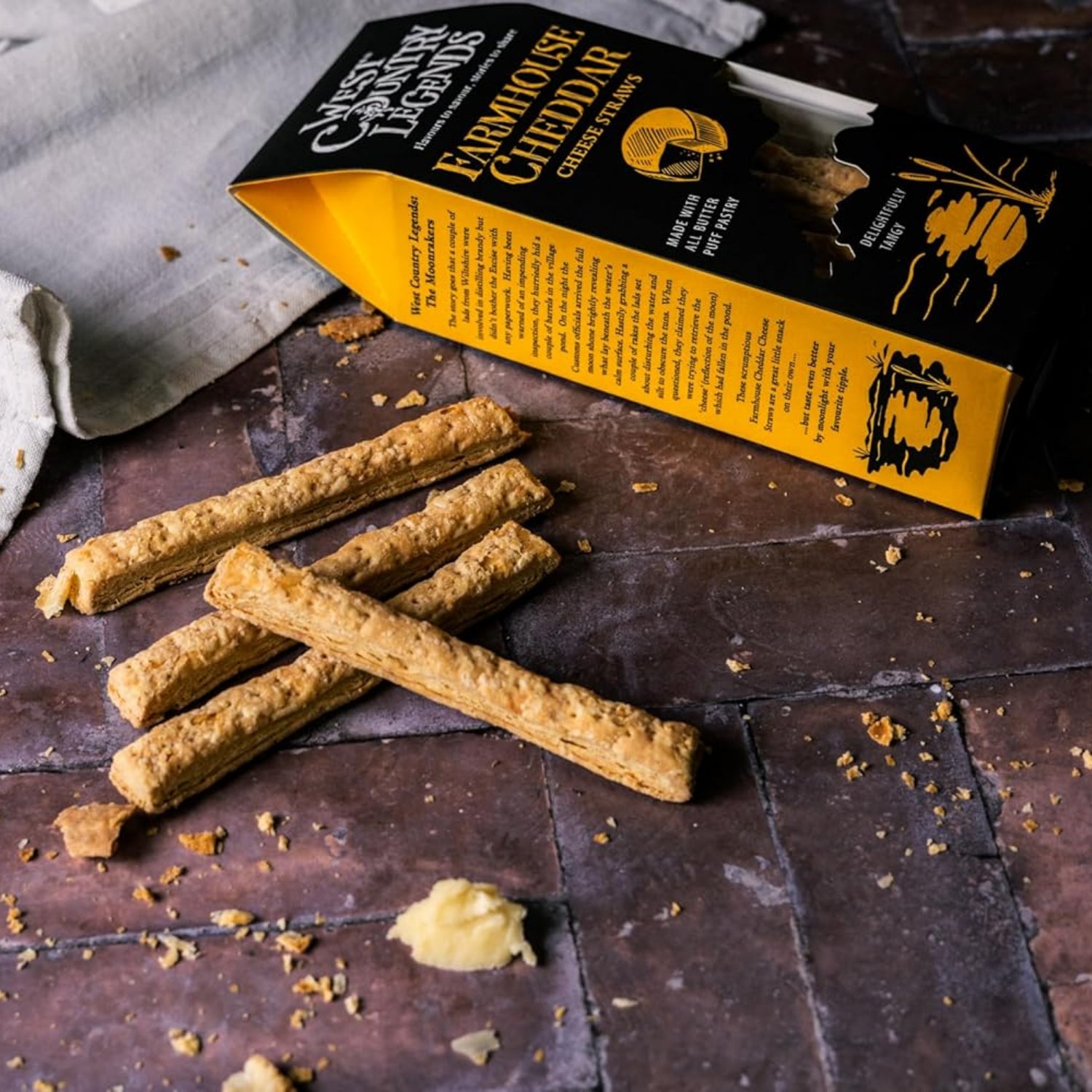 West Country Farmhouse Cheddar Cheese Straws All Butter Puff Pastry - 100g