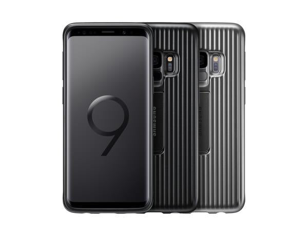 Samsung Protective Cover Case with Flip-Out Stand for Galaxy S9 - Black