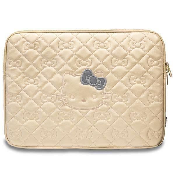 Hello Kitty Zip PU Quilted Bow Sleeve for 14" Laptop Gold â HKCSZPEKHBPK
