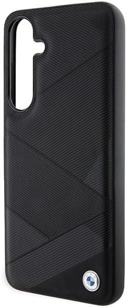 BMW Signature Leather Crossing Lines Pattern Hard Case for Samsung Galaxy S24 6.2" Black - BMHCS24S23RCGPK