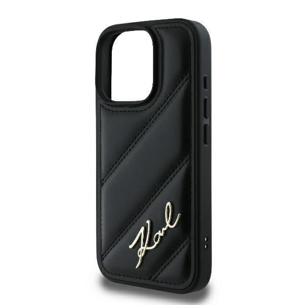 Karl Lagerfeld Quilted Signature Case for iPhone 16 Pro 6.3" Black