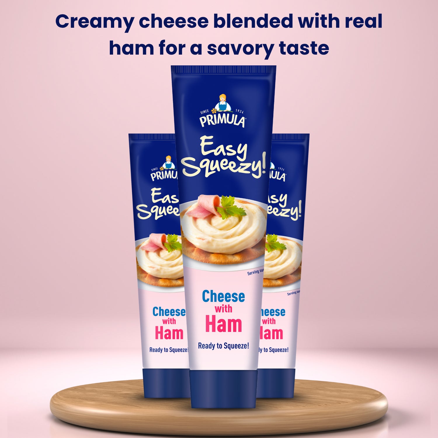 Primula Cheese with Ham Easy Squeezy Tube Ready to Use Spread - 100g