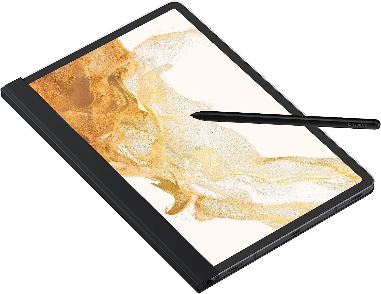 Official Samsung Galaxy Tab S7/S8 Note View Cover Black - EF-ZX700PBEGEU
