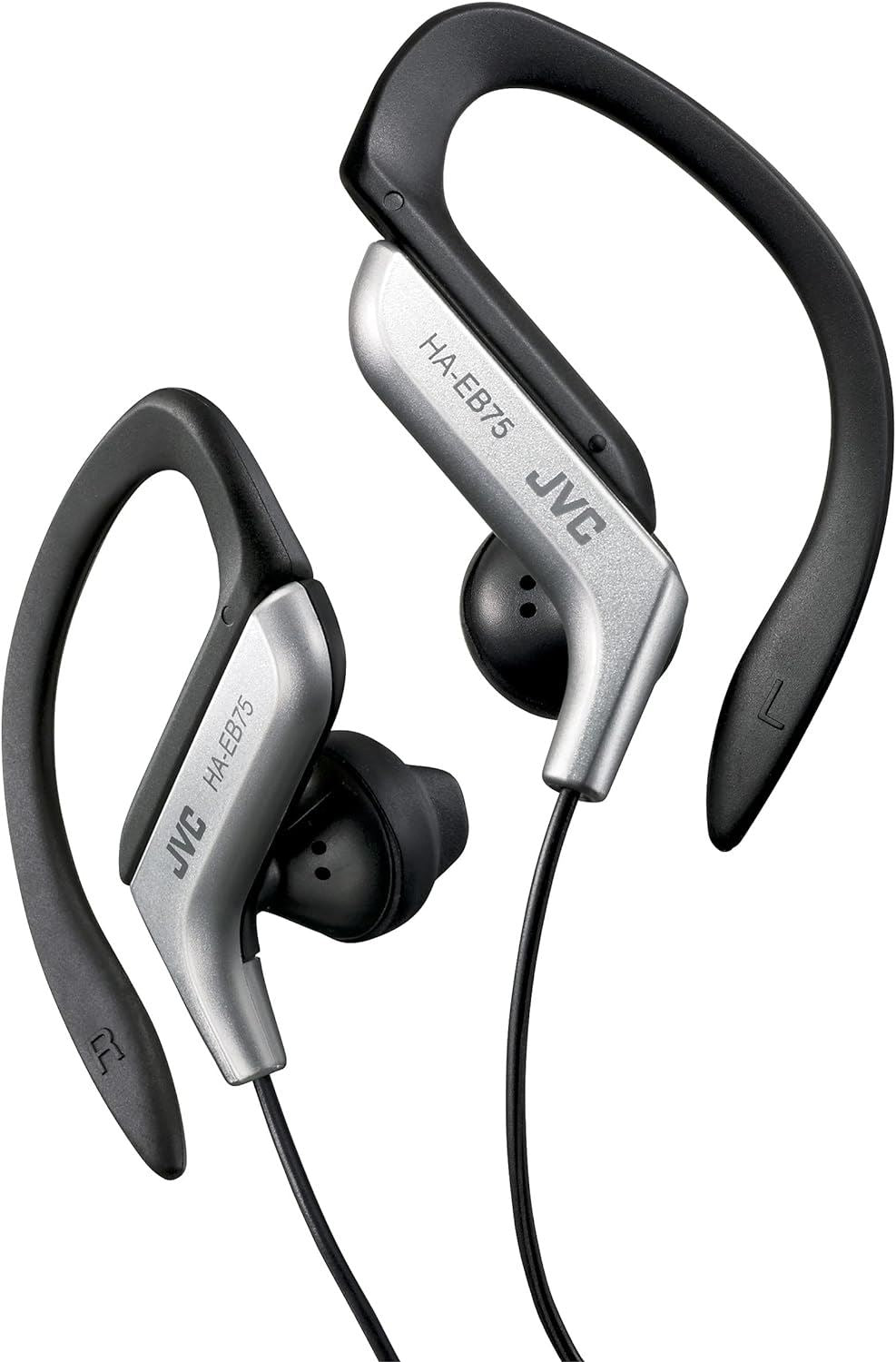 JVC Sport with Adjustable Clip Wired 3.5mm In Ear Stereo Headphones Silver - HA-EB75-SN-U