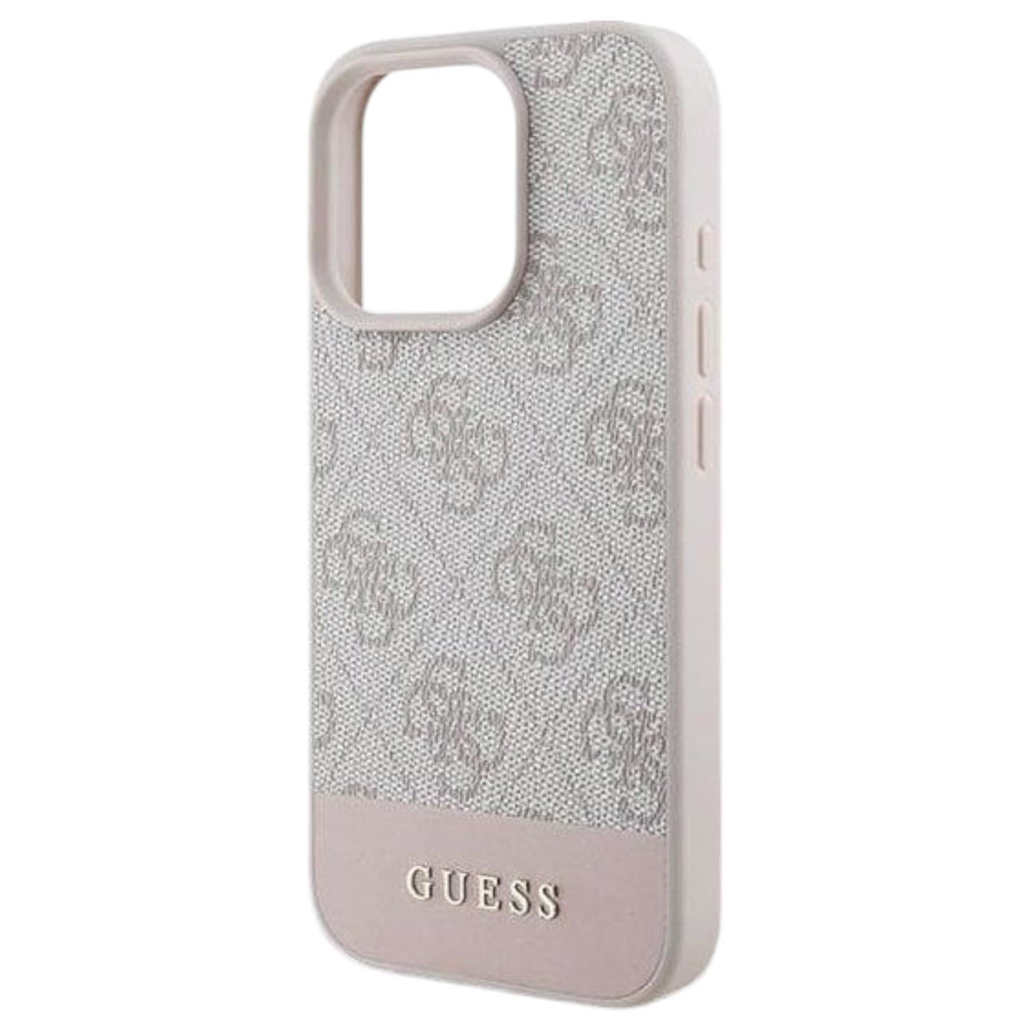 Guess 4G Bottom Stripe Case for iPhone 16 Pro Max 6.9" Pink - GUHCP16XG4GLPI