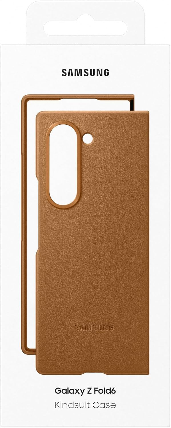 Samsung Galaxy Z Fold 6 Faux Leather/Kindsuit Case Tan - EF-VF956PAEGWW