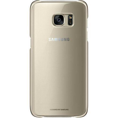 Samsung Galaxy S7 Edge Clear Cover Gold Case Cover EF-QG935CFEG