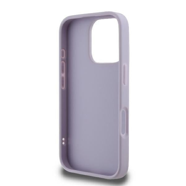 Guess Quilted Metal Logo Case for iPhone 16 Pro 6.3" Light Purple