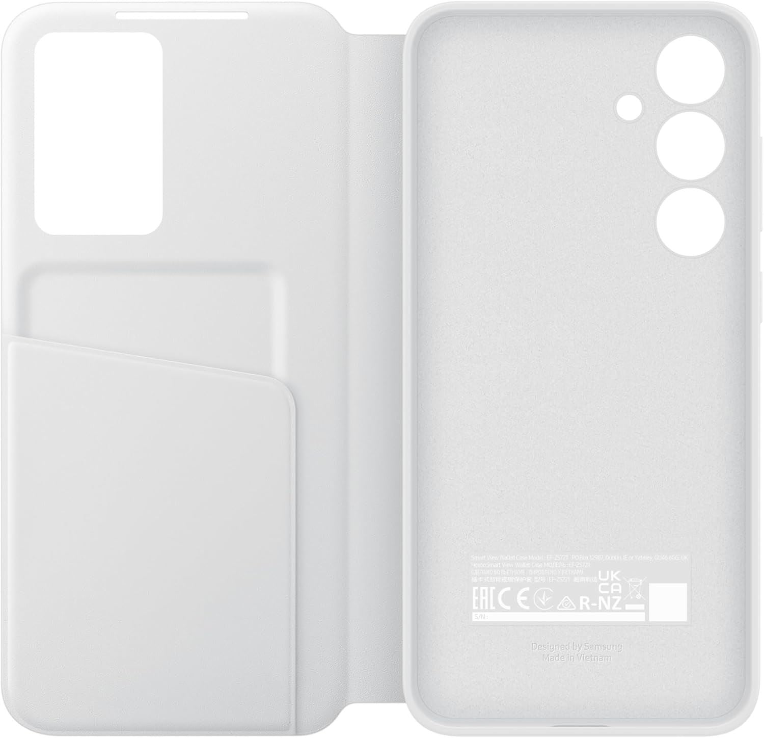 Samsung Galaxy S24 FE Smart View Wallet Case White EF-ZS721CWEGWW