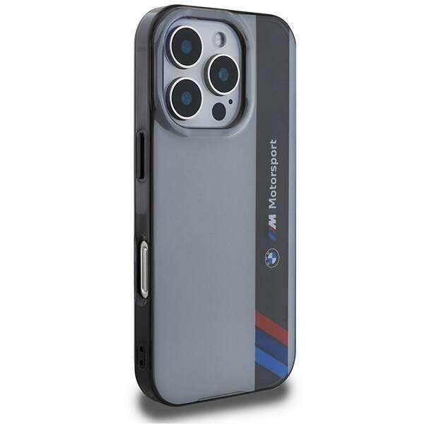 BMW Motosport IML Vertical Stripe Case for iPhone 16 Pro 6.3" Grey - BMHCP16L23HTFEG