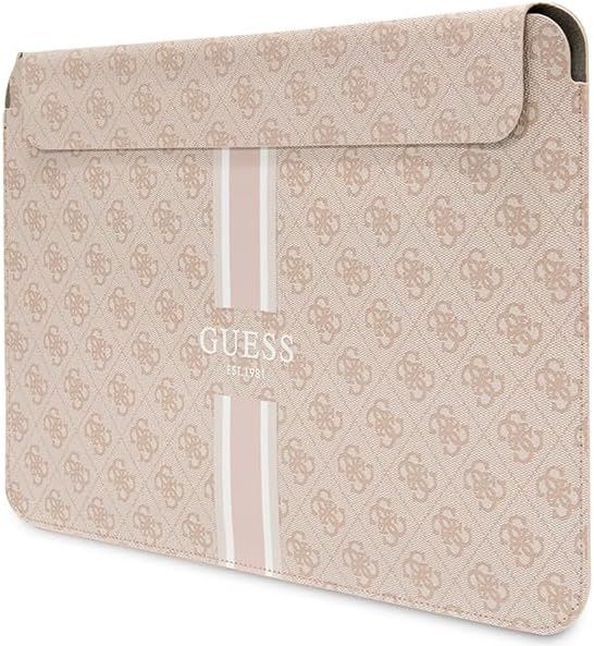 Guess 4G Printed Stripes Laptop Sleeve for 16" MacBook Pink - GUCS16P4RPSP