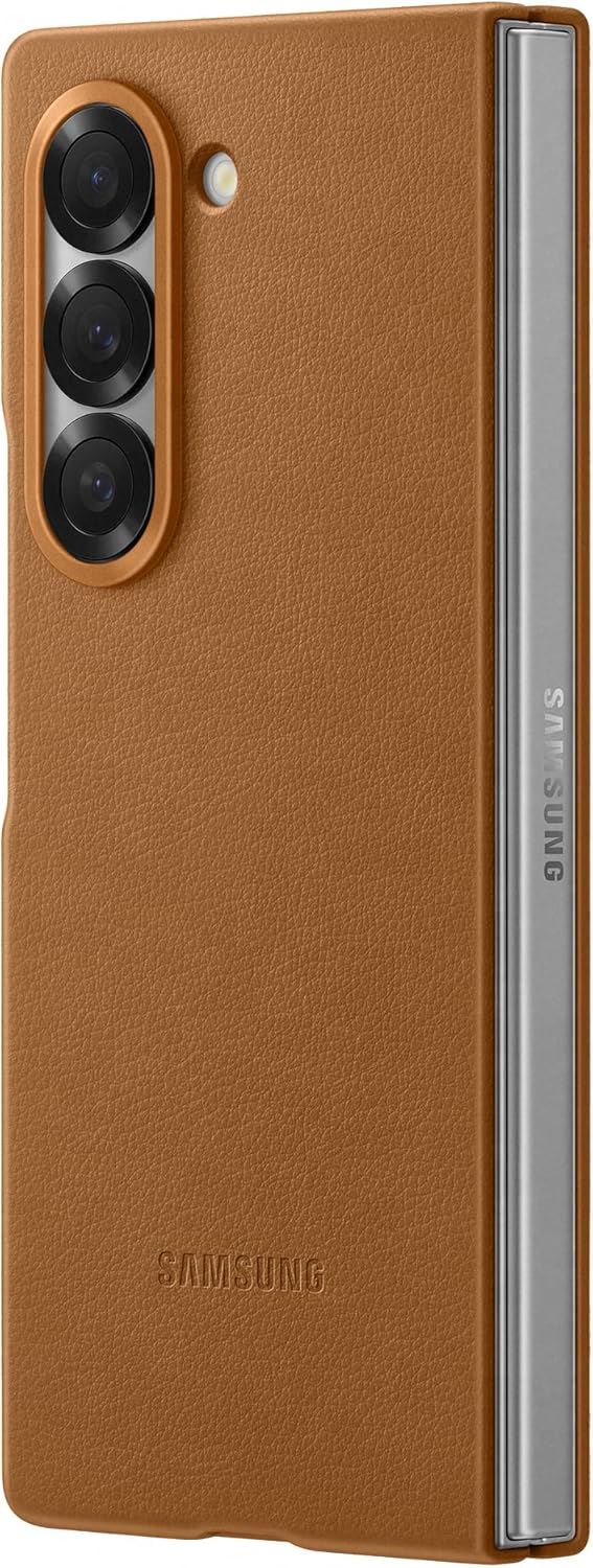 Samsung Galaxy Z Fold 6 Faux Leather/Kindsuit Case Tan - EF-VF956PAEGWW