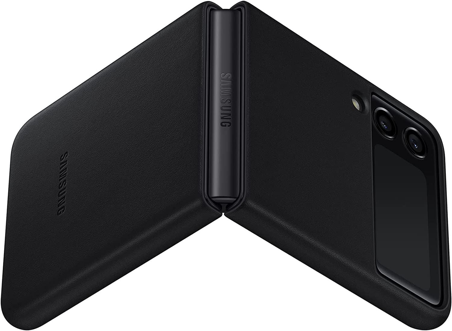 Official Samsung Galaxy Z Flip 3 Leather Cover Black - EF-VF711LBEGWW