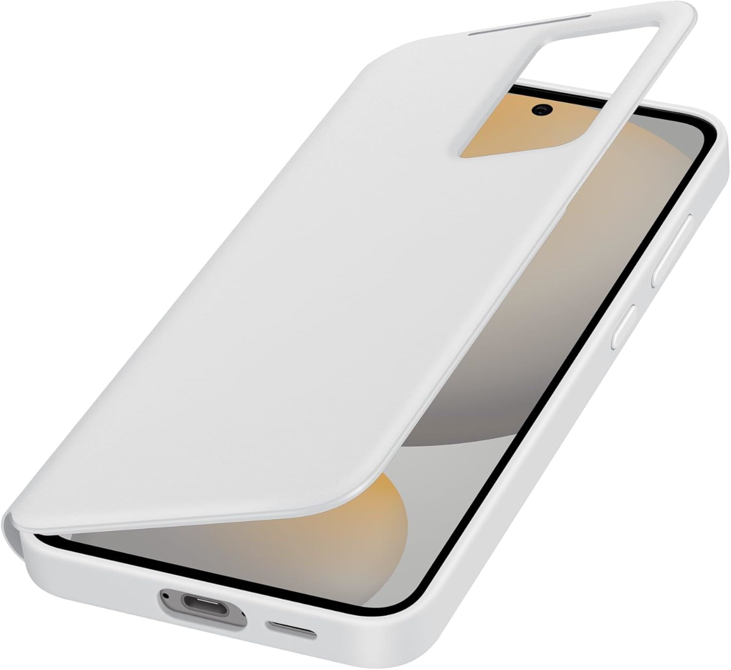 Samsung Galaxy S24 FE Smart View Wallet Case White EF-ZS721CWEGWW