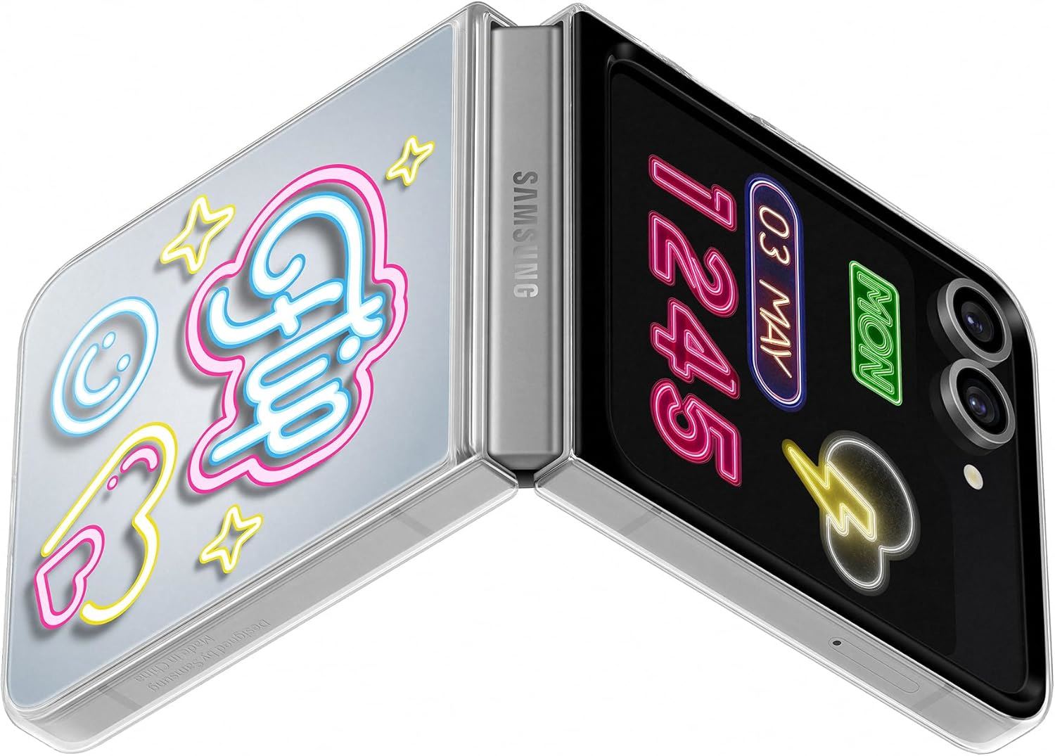 Samsung Galaxy Z Flip 6 Neon Flipsuit Case Grey - EF-ZF741CTEGWW