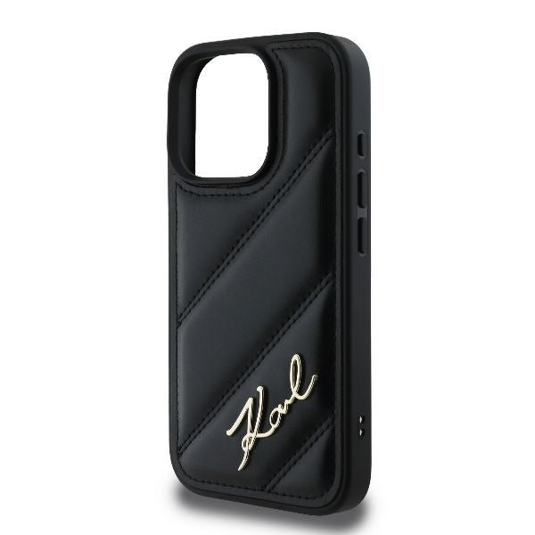 Karl Lagerfeld Quilted Signature Case for iPhone 16 Pro Max 6.9" Black