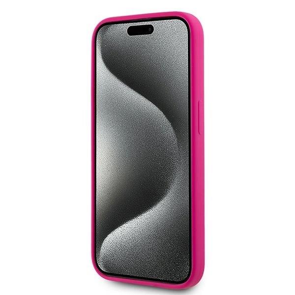 Karl Lagerfeld Choupette Head Silicone Case with MagSafe Case for iPhone 15 Pro Max 6.7" Pink - KLHMP15XSCHPPLF