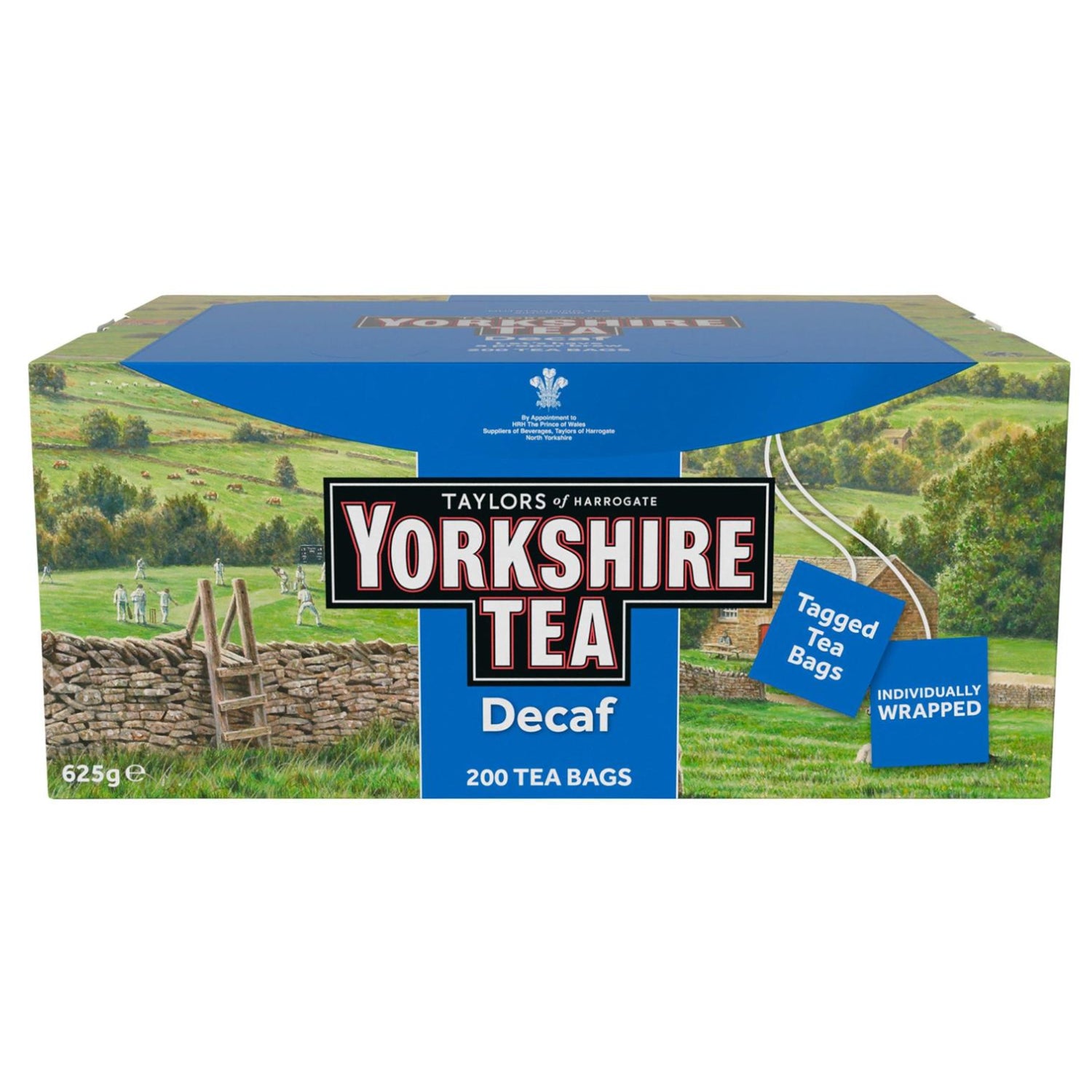 Yorkshire Decaf Tea Bags Individual Enveloped Tagged 100% Black - 200 Sachets