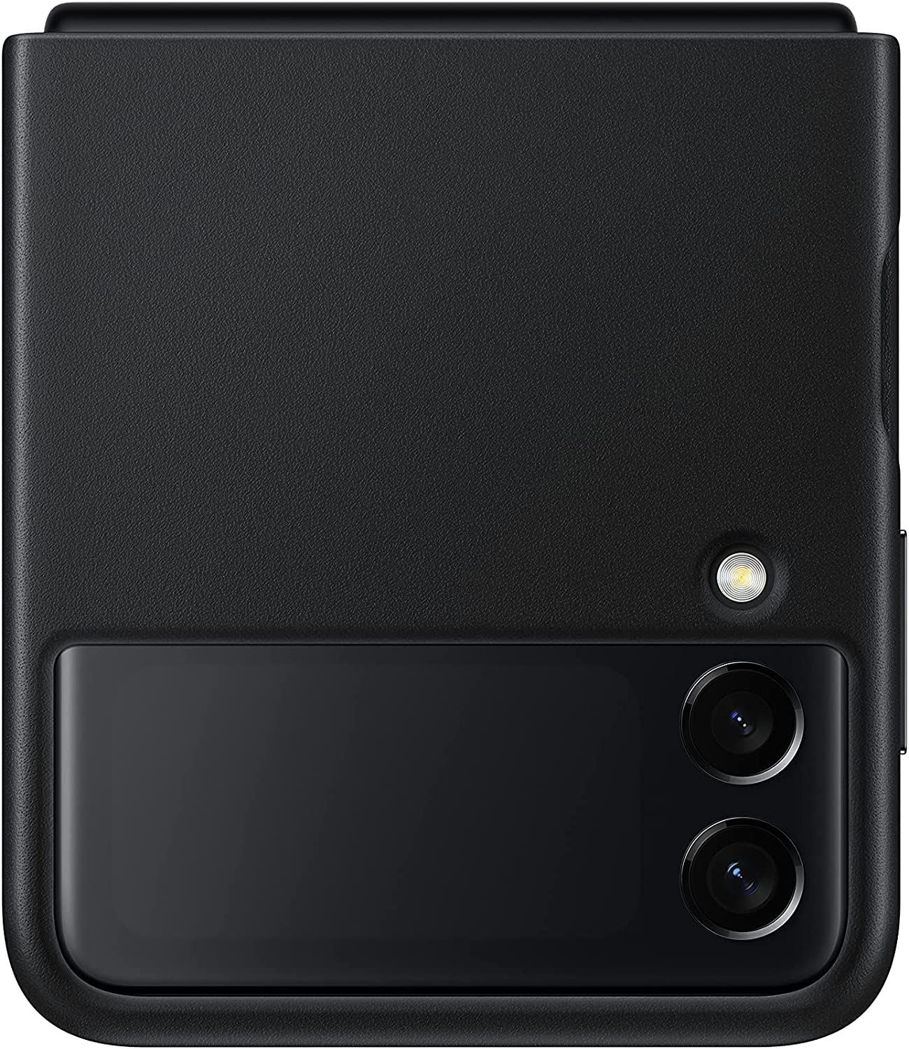 Official Samsung Galaxy Z Flip 3 Leather Cover Black - EF-VF711LBEGWW