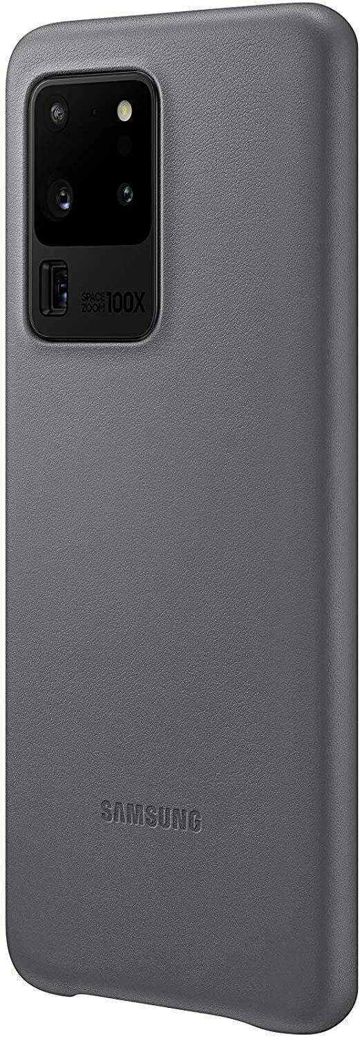 Samsung Original Galaxy S20 Ultra 5G Leather Cover/Mobile Phone Case - Grey