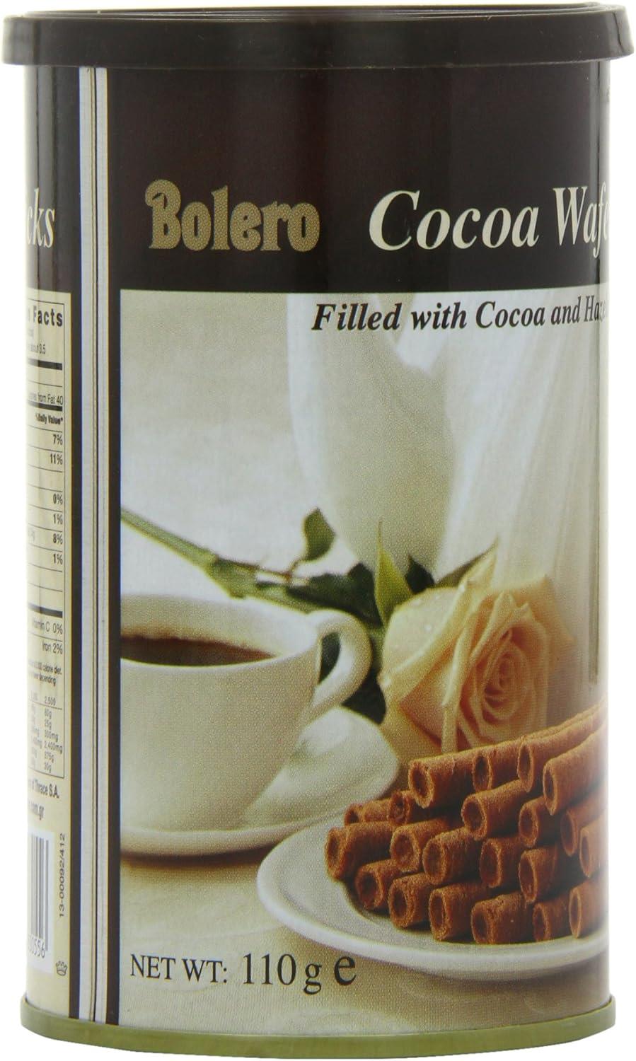 Bolero Cocoa Wafer Sticks Filled with Cocoa and Hazelnut Paste - 110g