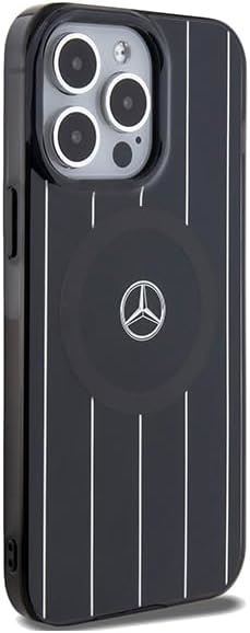 Mercedes Benz Double Layer Crossed Line Case with MagSafe for iphone 15 Pro 6.1" Black - MEHMP15L23HRSK