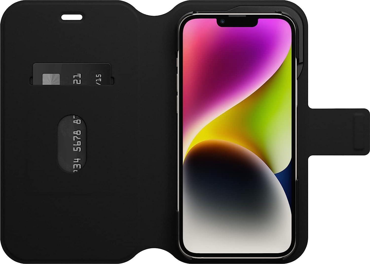 Official Otterbox Strada Series Via for iphone 14 Plus 6.7" Black 77-88740